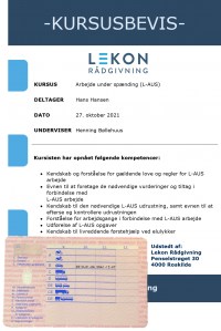 Kursusbevis i HR-system