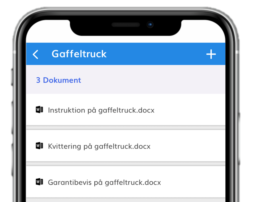 Dokumentation på gaffeltruck