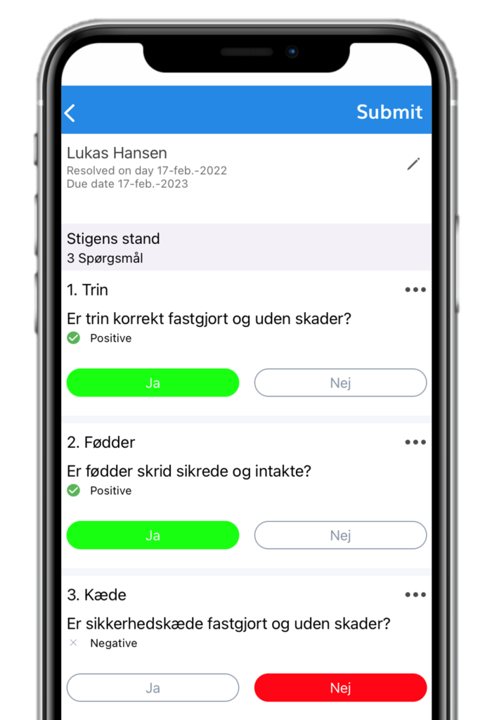 Lovpligtigt årligt eftersyn af stiger