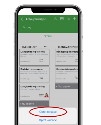 Registrér hændelse i arbejdsmiljø