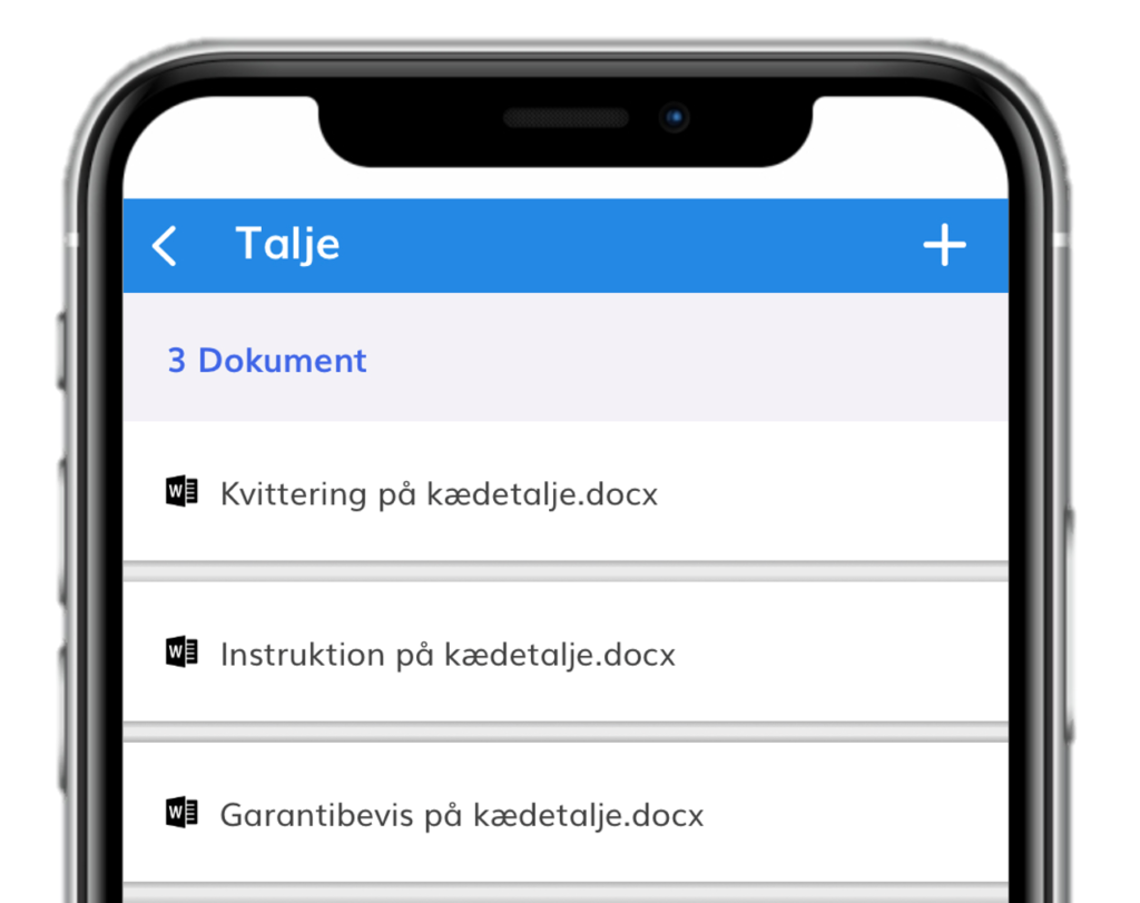 Talje dokumentation og instruktion