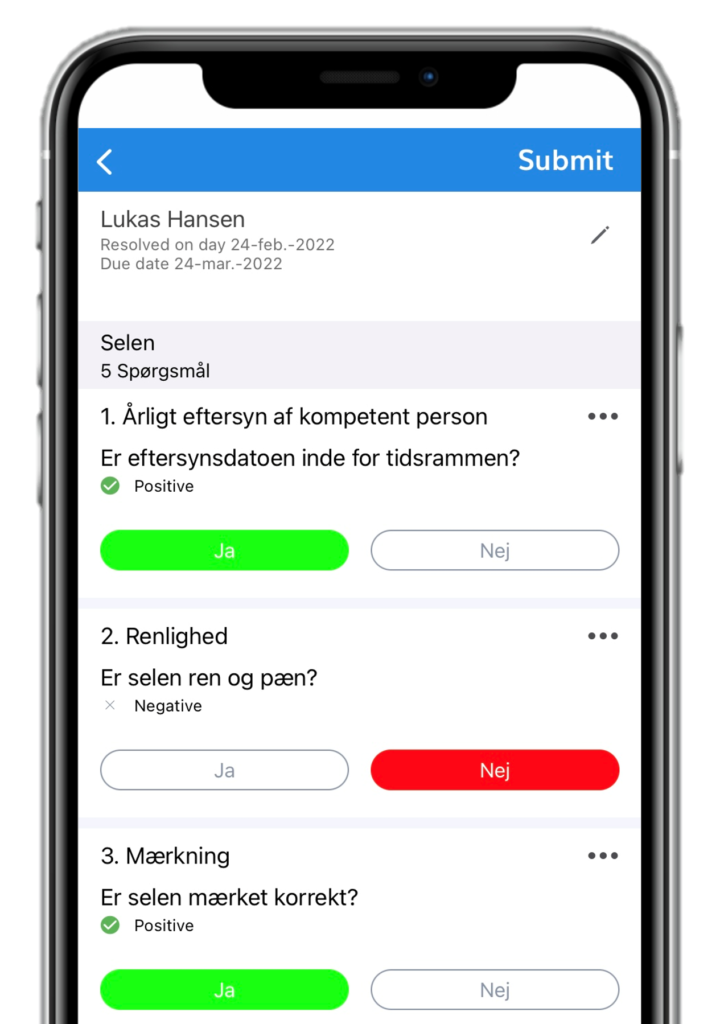 Dokumentation for eftersyn af faldsikringsudstyr