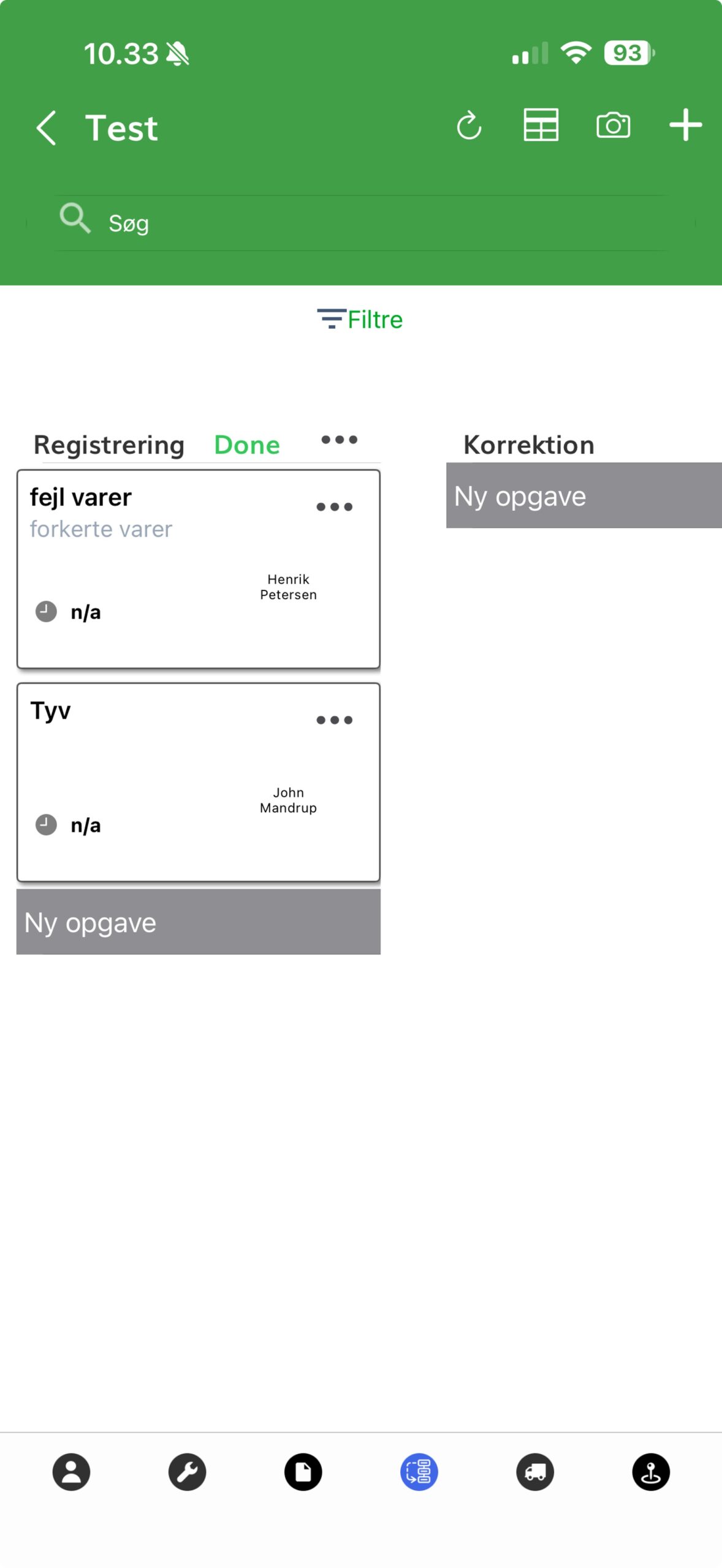 Ledoc app - opgaveoverblik