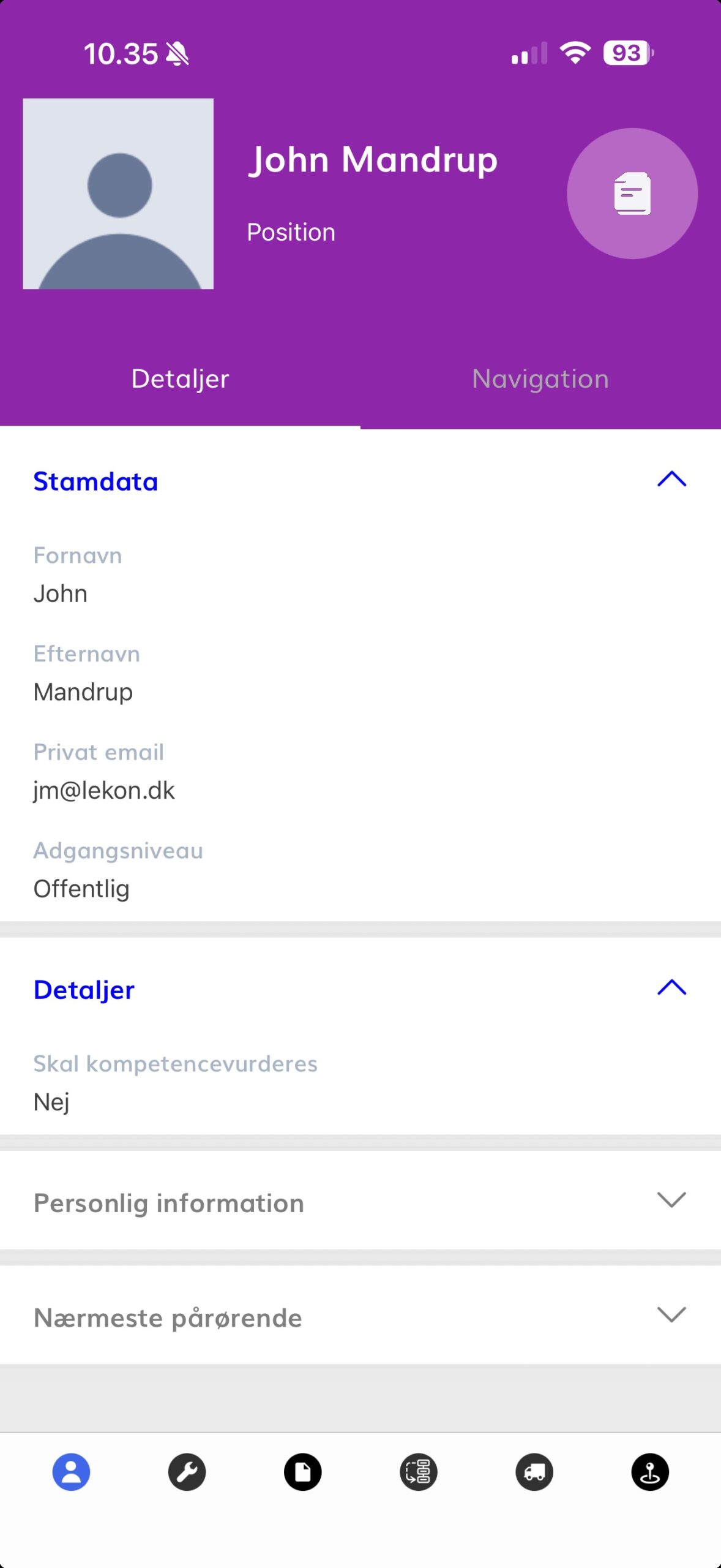 Ledoc app - registrering